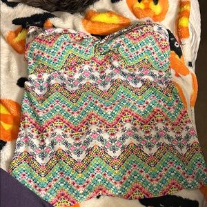 Jessica Simpson Multicolor Floral Bikini top